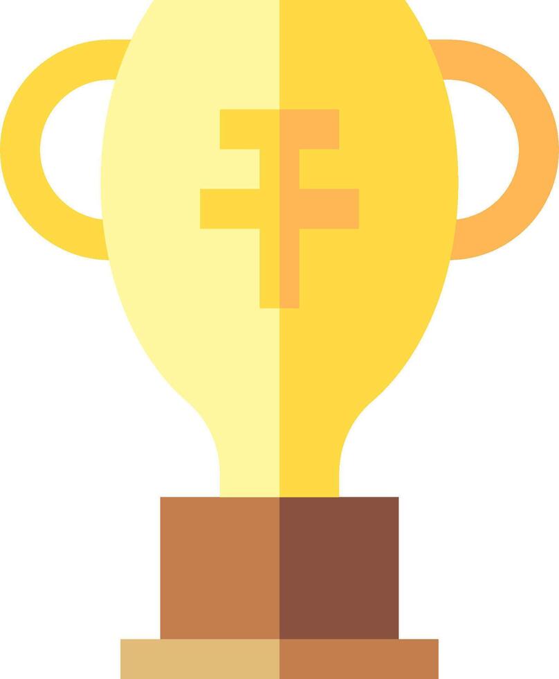 A trophy with a cross on it vector