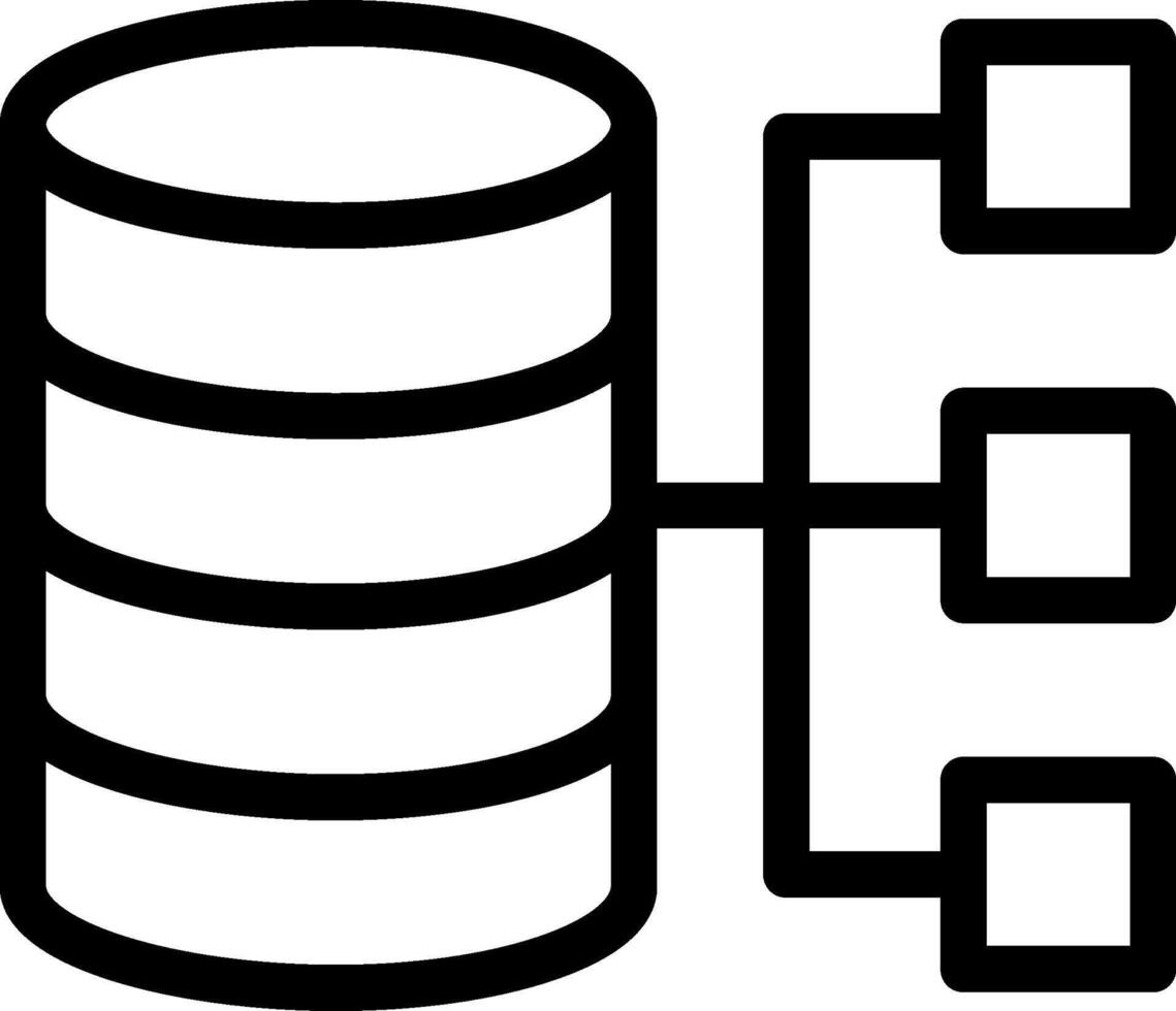 A black and white image of a data storage device vector