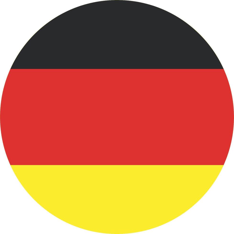 The german flag in a circle vector