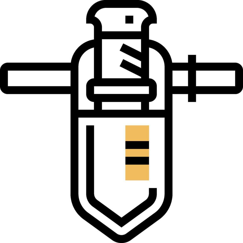 A small black and white image of a syringe vector