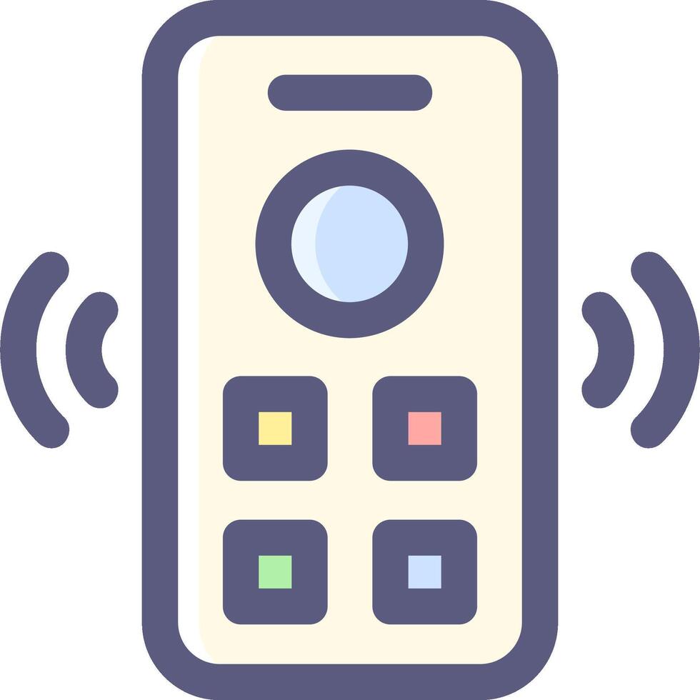 A phone with a remote control icon vector