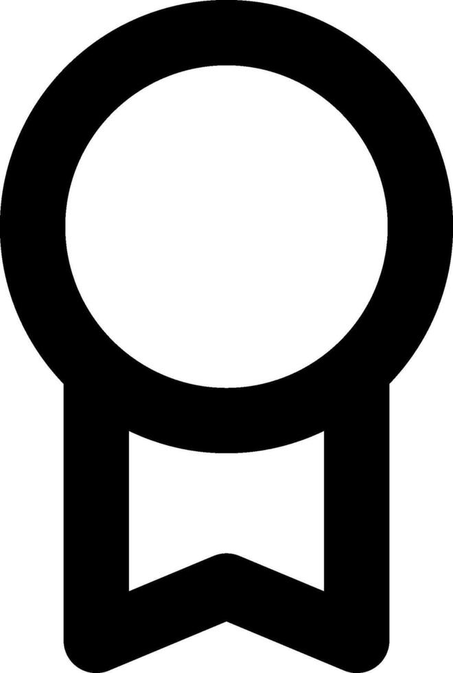 A black and white icon of a ribbon vector