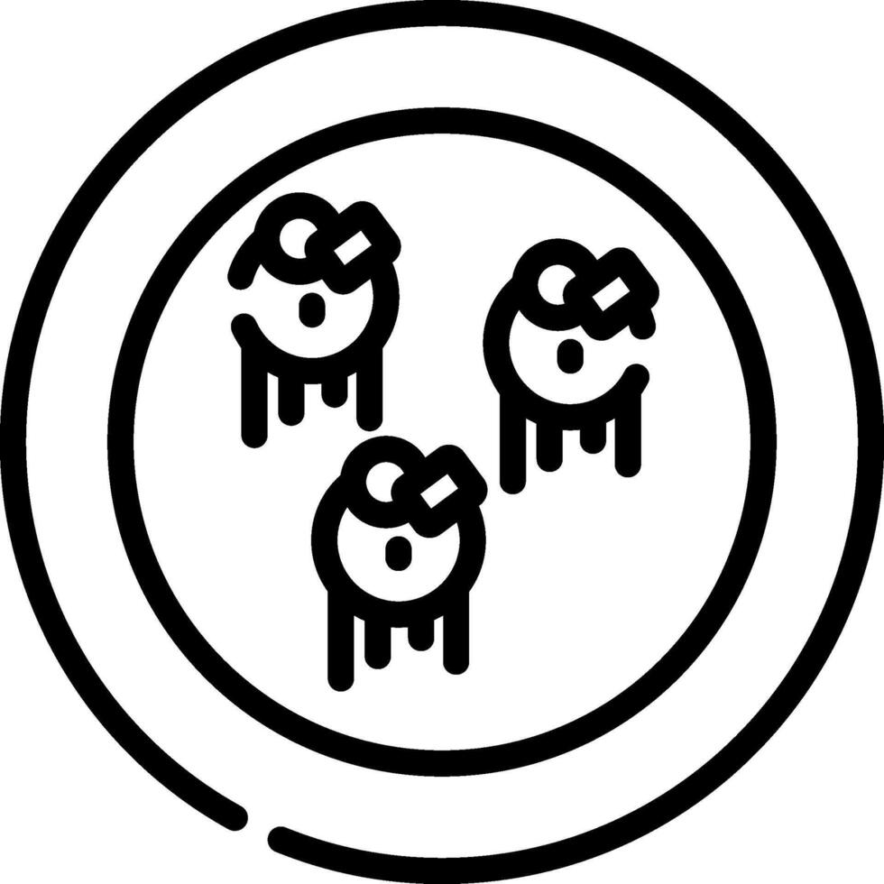 A black and white image of three people in a circle vector