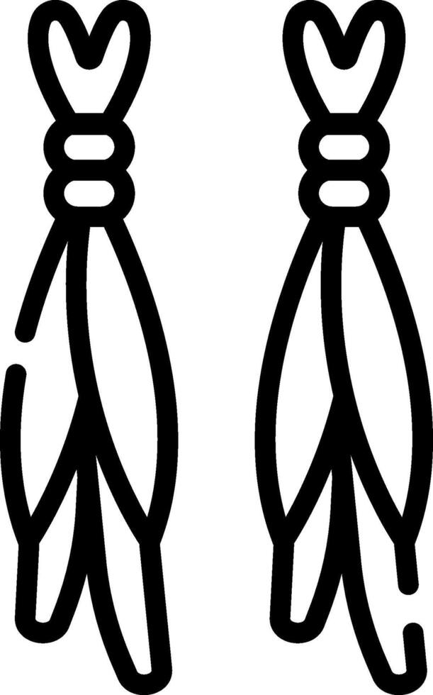 Two black and white drawings of two bows vector
