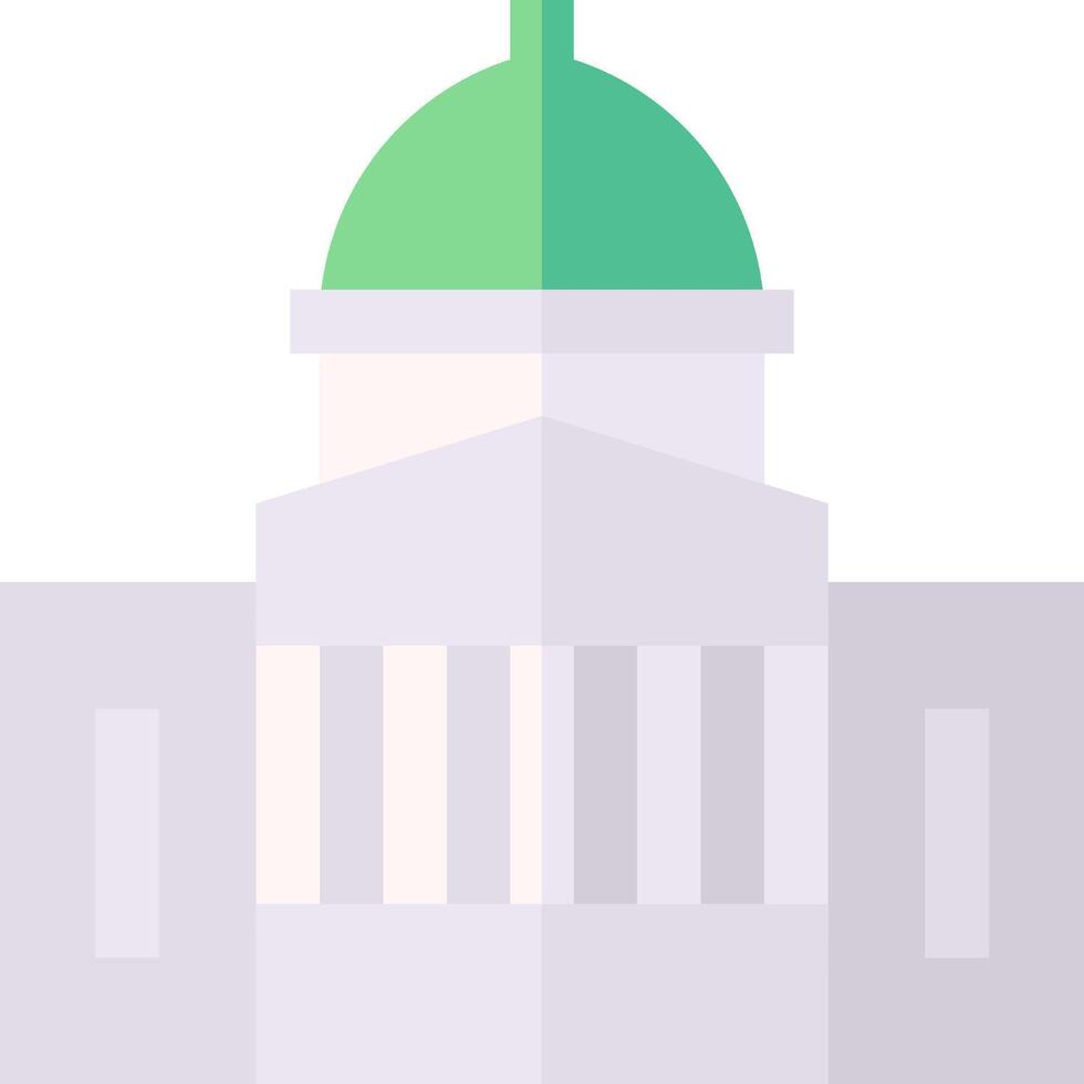 A building with a green dome on top vector