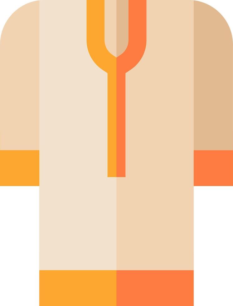 An orange and yellow shirt with a yellow tie vector