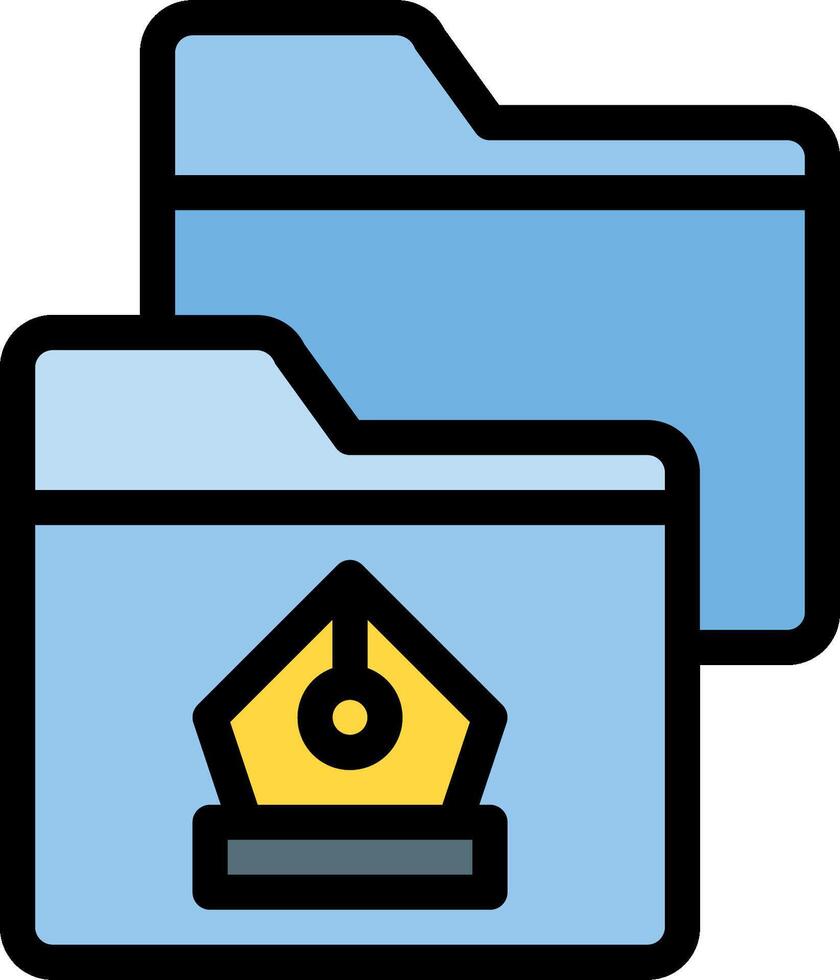 File folder icon vector
