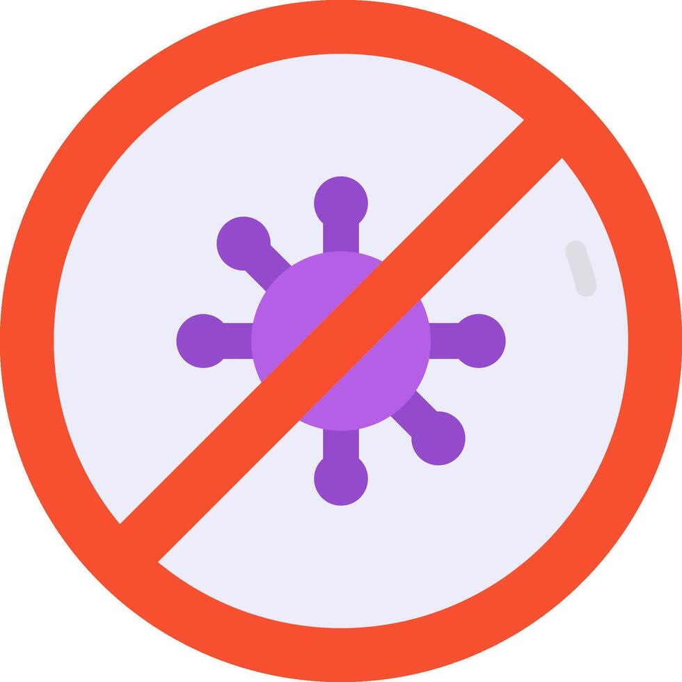 A no sign with a virus on it vector