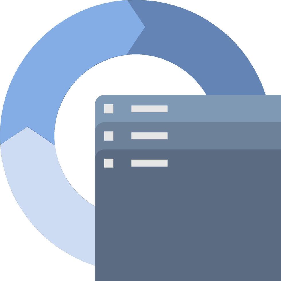 A blue and white circle with a blue arrow pointing to the left vector