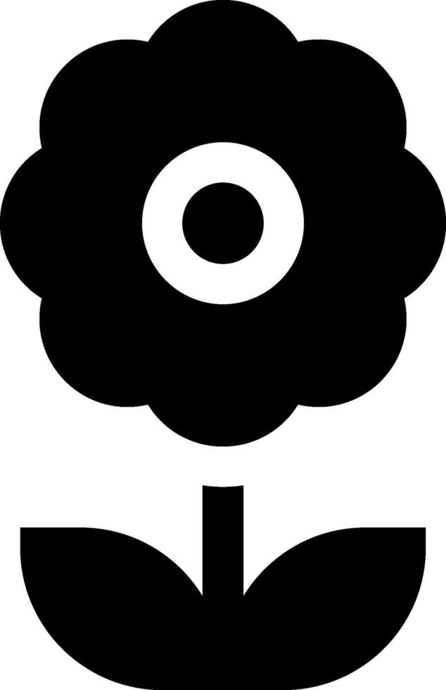 A black and white flower with a white center vector