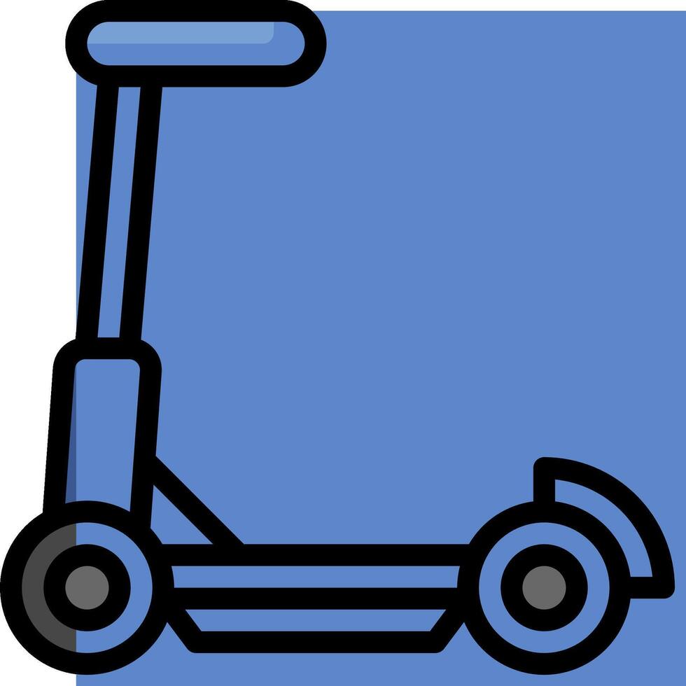 A blue scooter with a blue handle vector