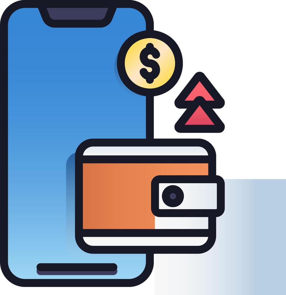 Mobile payment icon vector