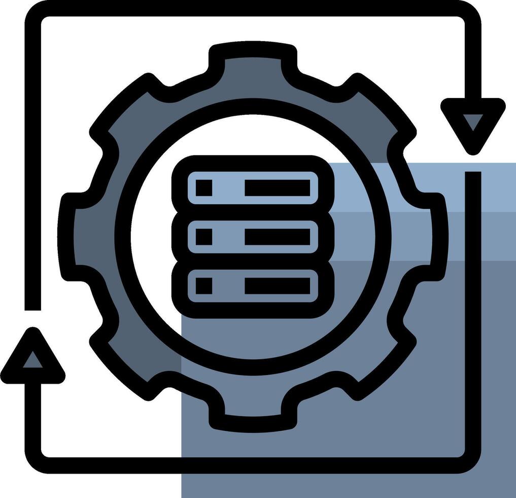 A gear wheel with a computer in it vector