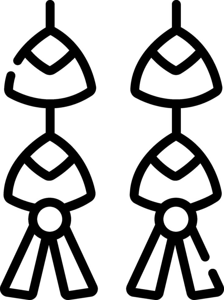 Two bell shaped objects with a white background vector