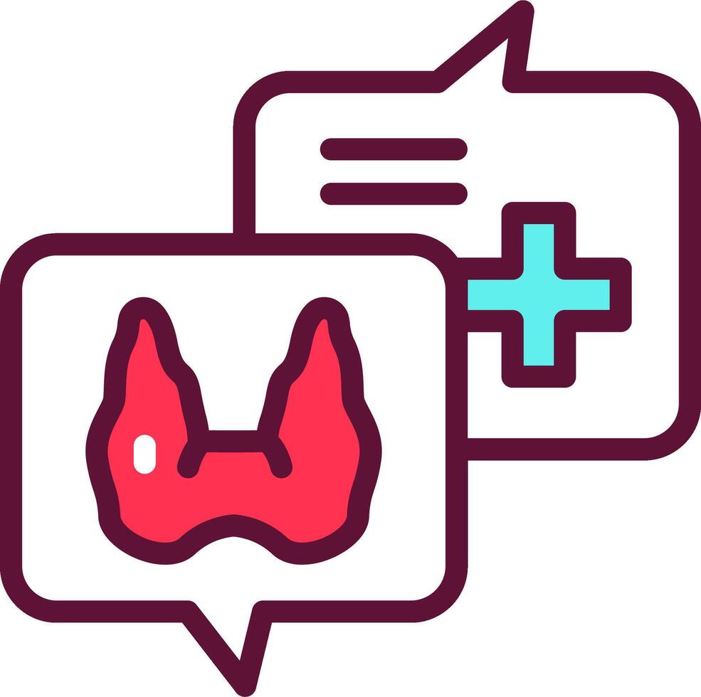 A speech bubble with a heart and a cross vector