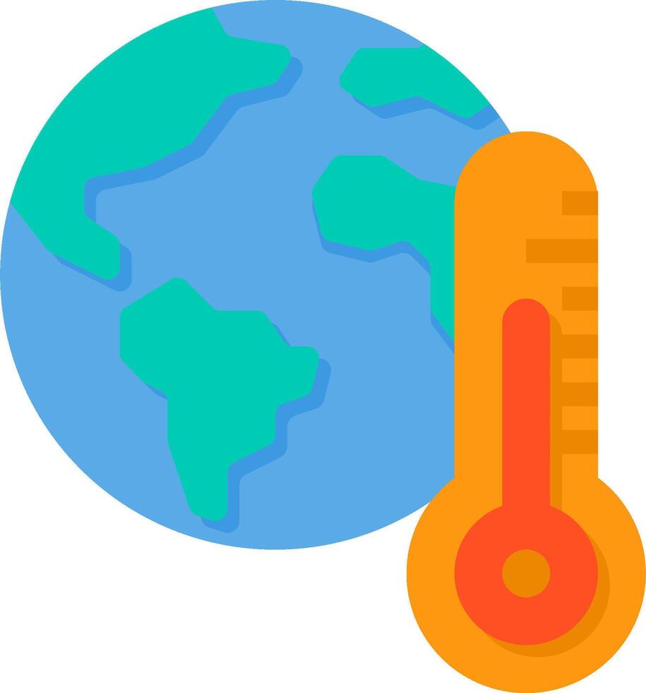 Earth temperature icon vector