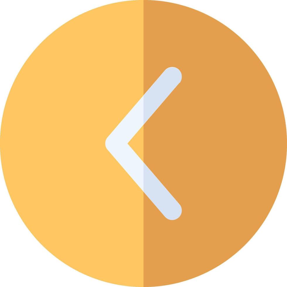 A yellow circle with an arrow pointing to the left vector
