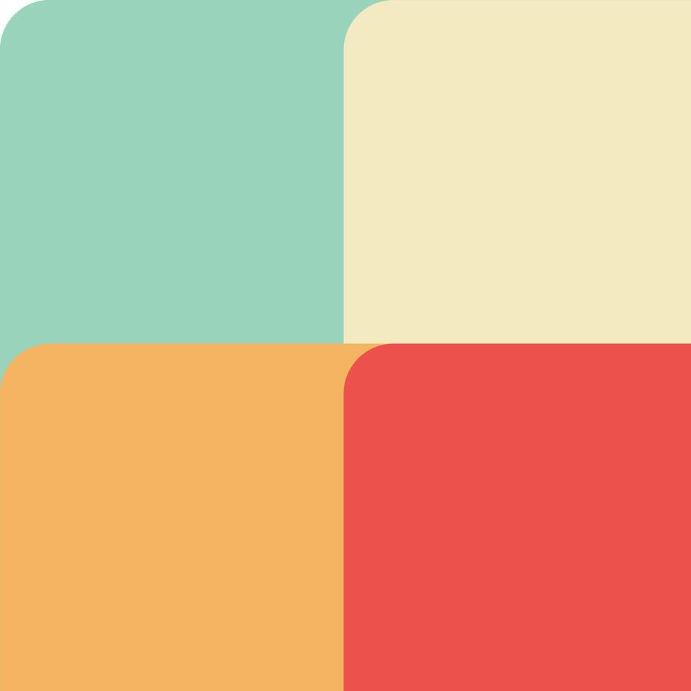 A square with four different colors on it vector