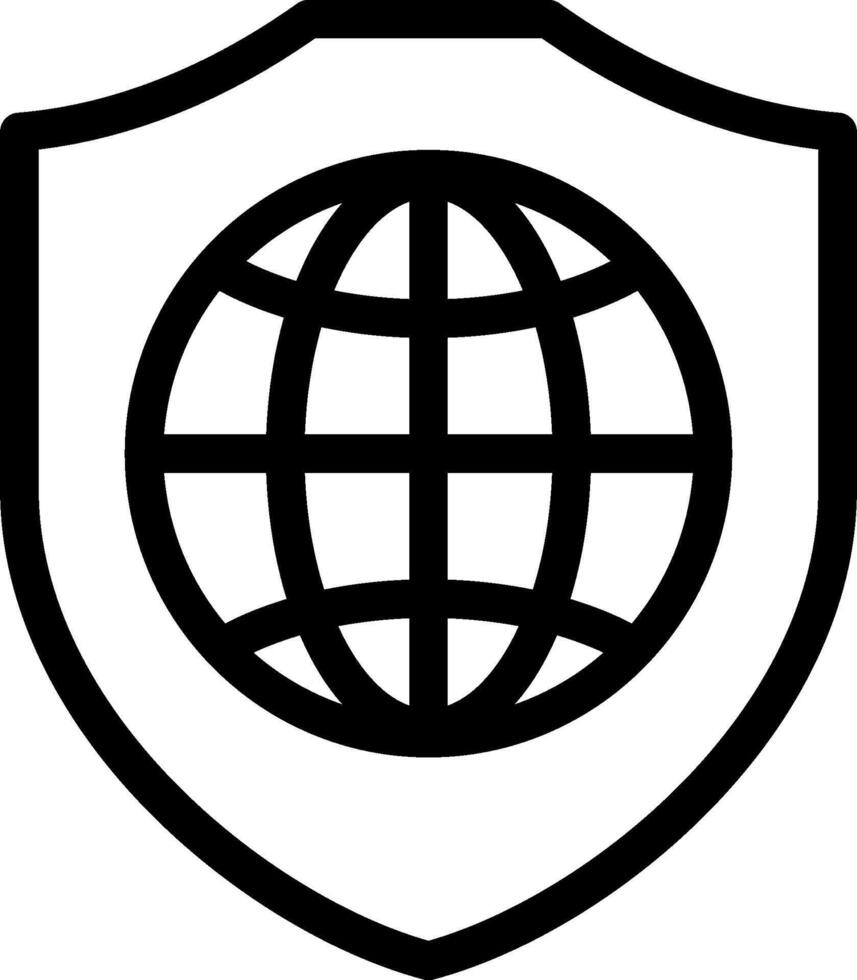 World shield icon vector