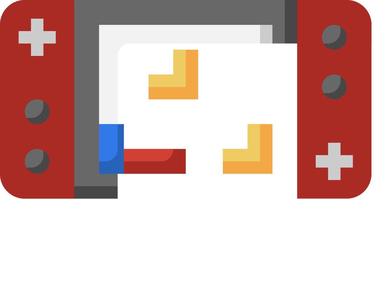 A red nintendo switch with a yellow and blue puzzle piece 51115865