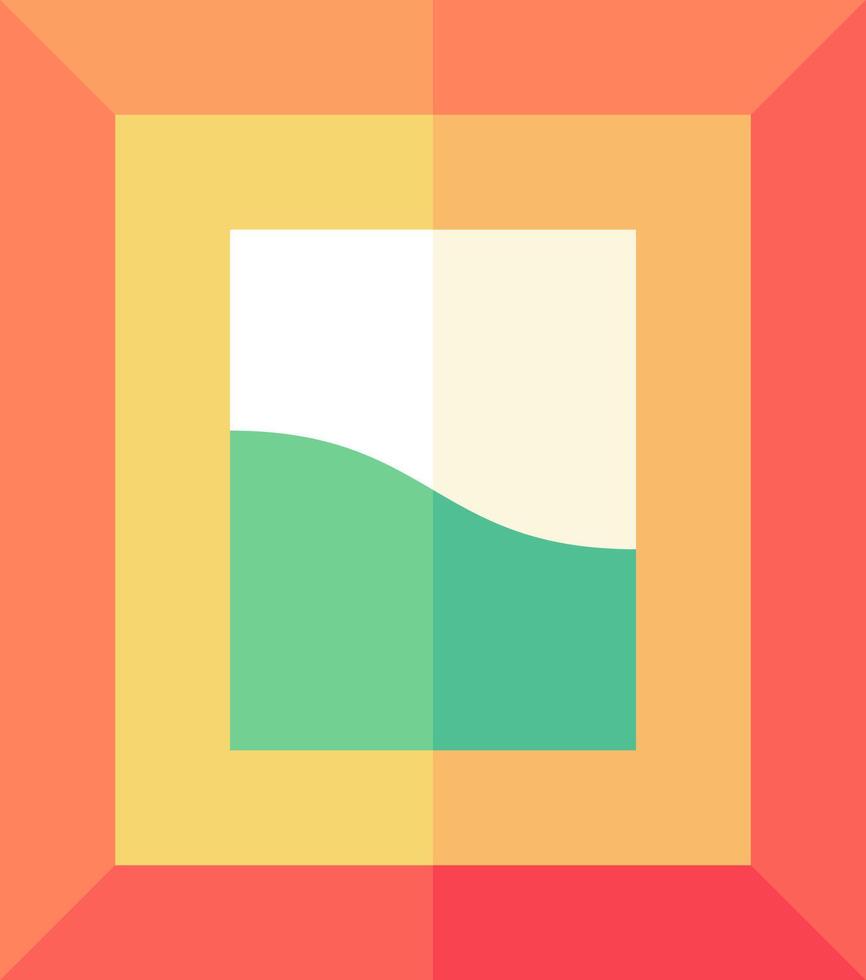 A square with a green and yellow background vector