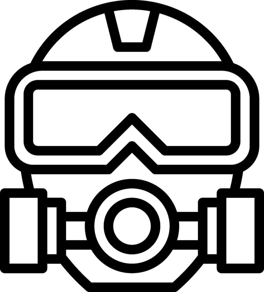 A gas mask icon on a white background vector