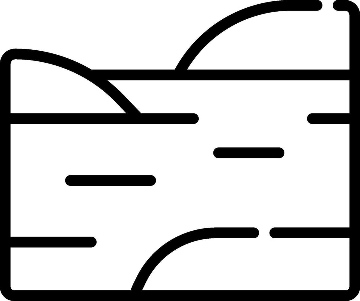 A black and white line icon of a file vector