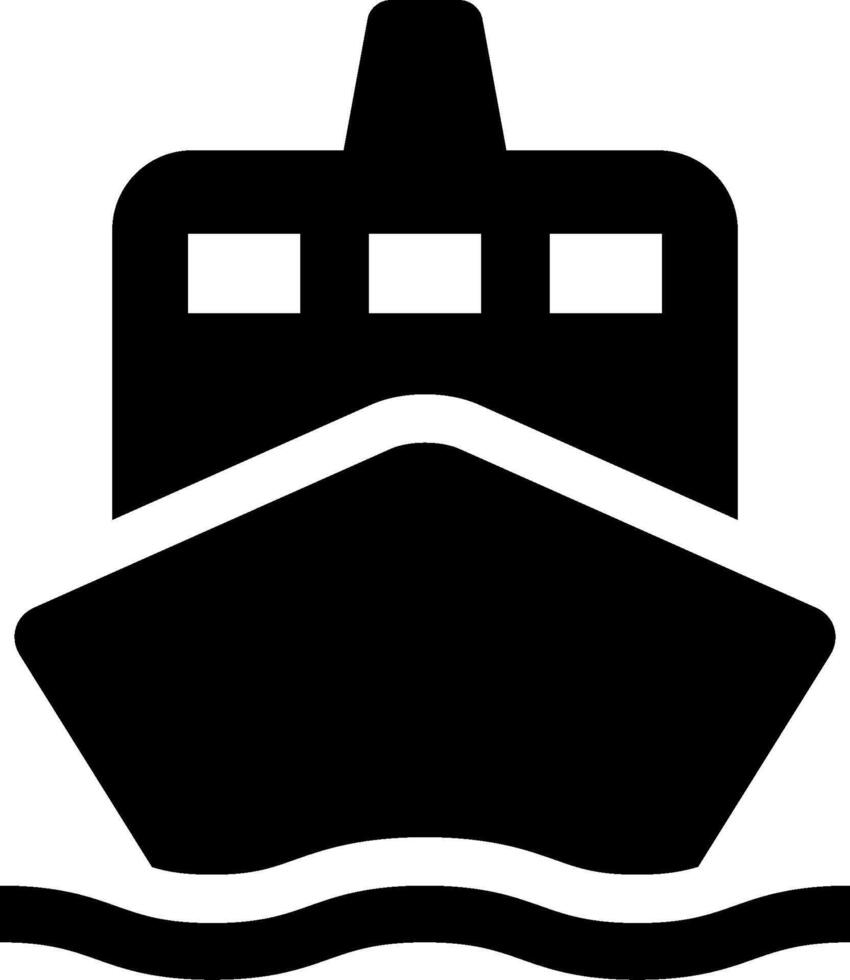 A black and white image of a ship vector
