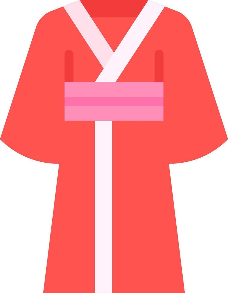 A red dress with pink trim vector