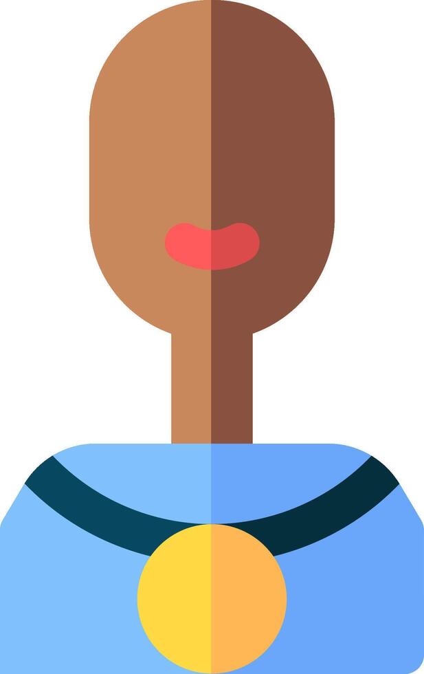 A black man with a medal on his chest vector