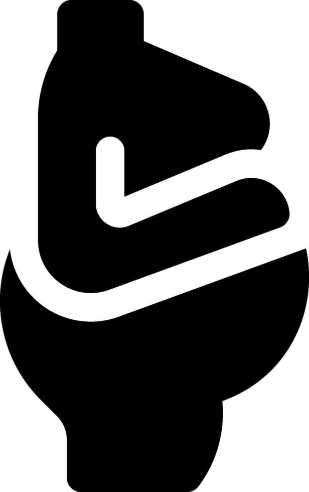 A black and white logo of a toilet vector