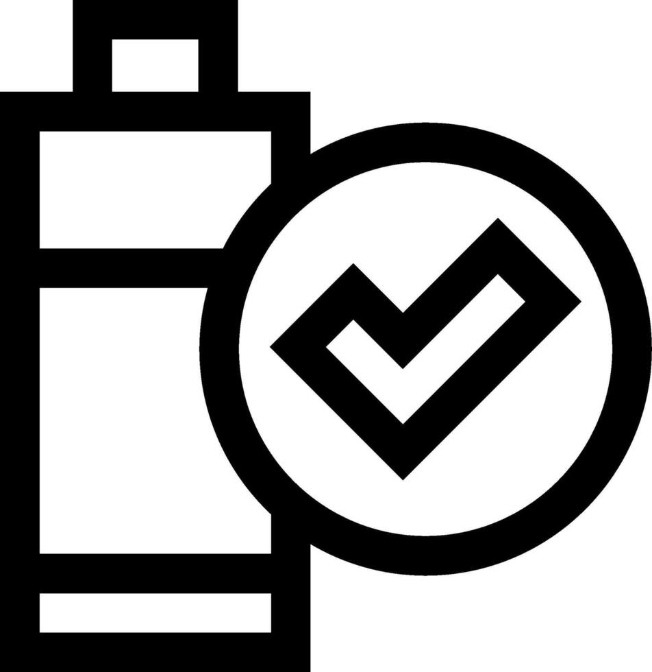 Battery icon with check mark vector