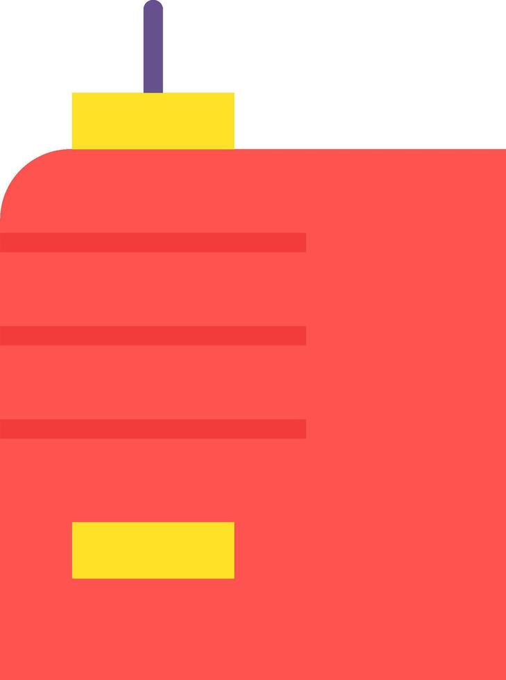 A red and yellow box with a handle vector