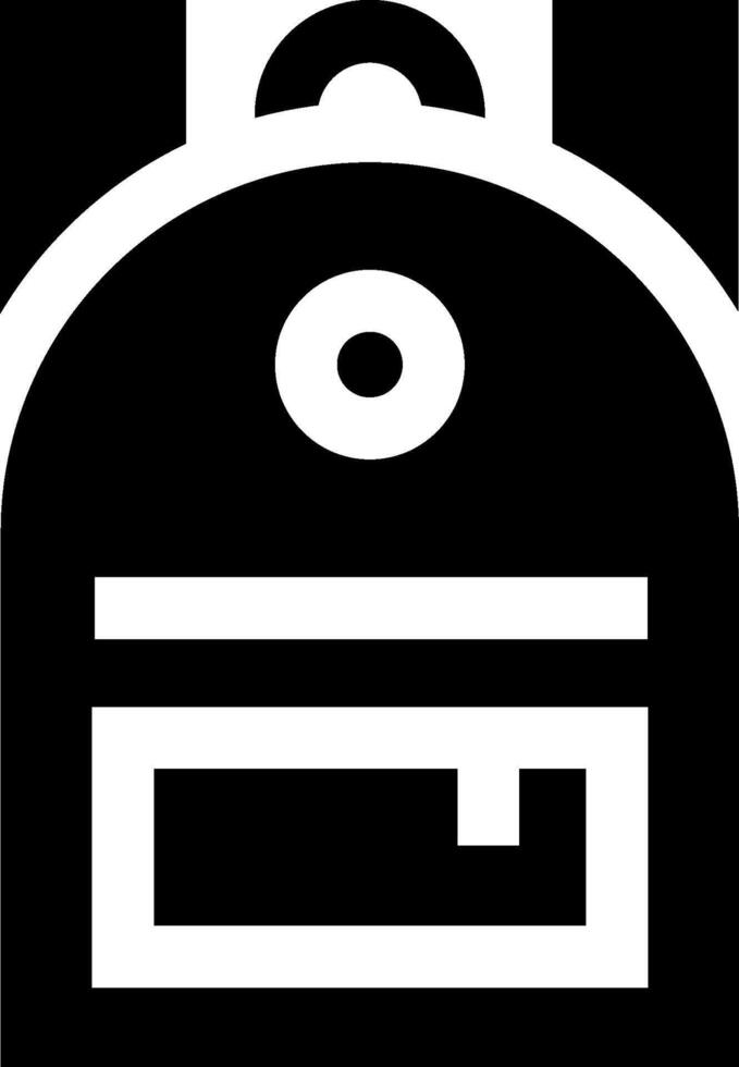 A black and white backpack icon vector