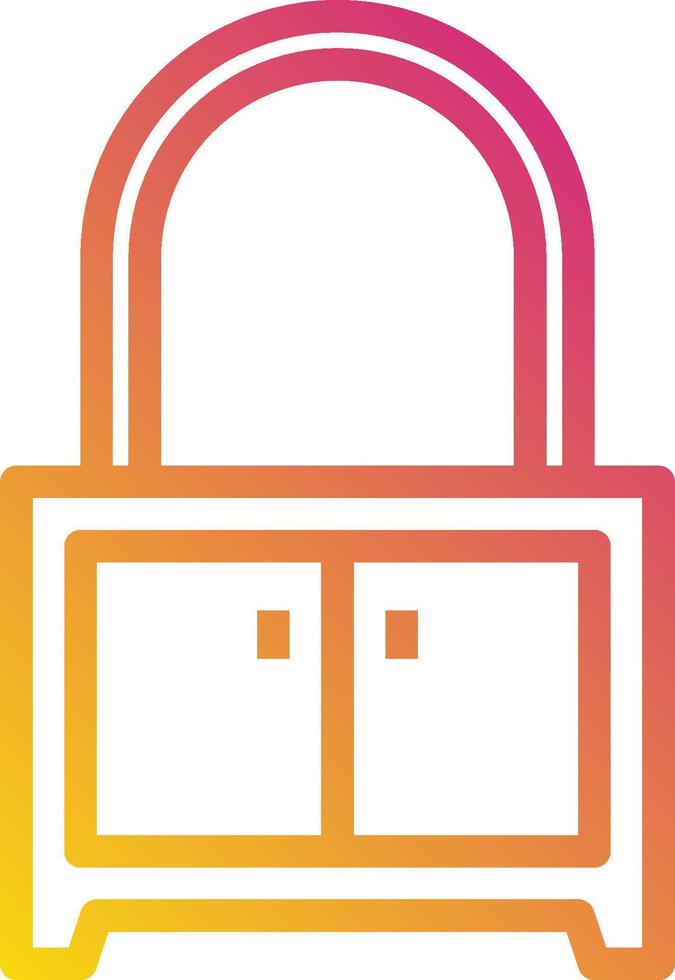 Lock icon with a cabinet and a lock vector