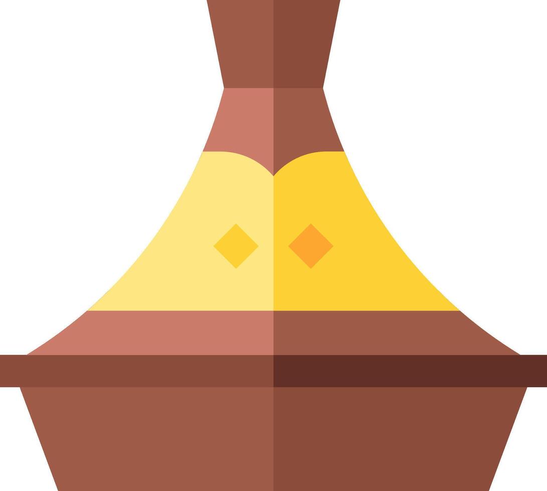 A brown pot with a yellow top vector