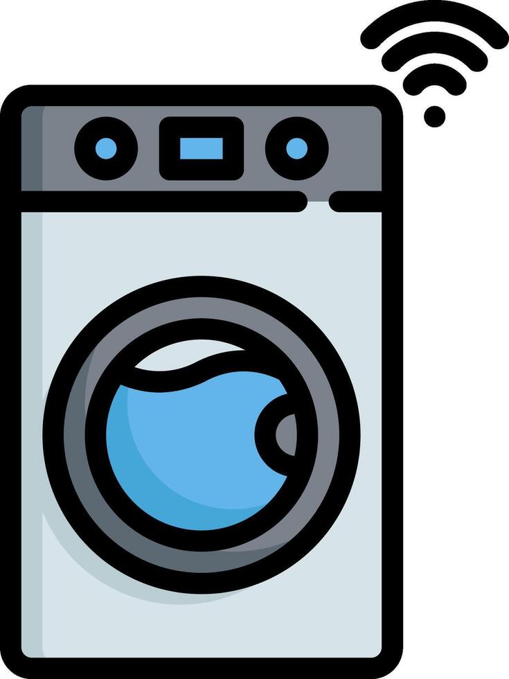 Wifi washing machine icon vector