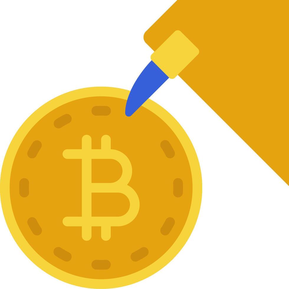 Bitcoin is a cryptocurrency that is created by a group of people who are called miners vector