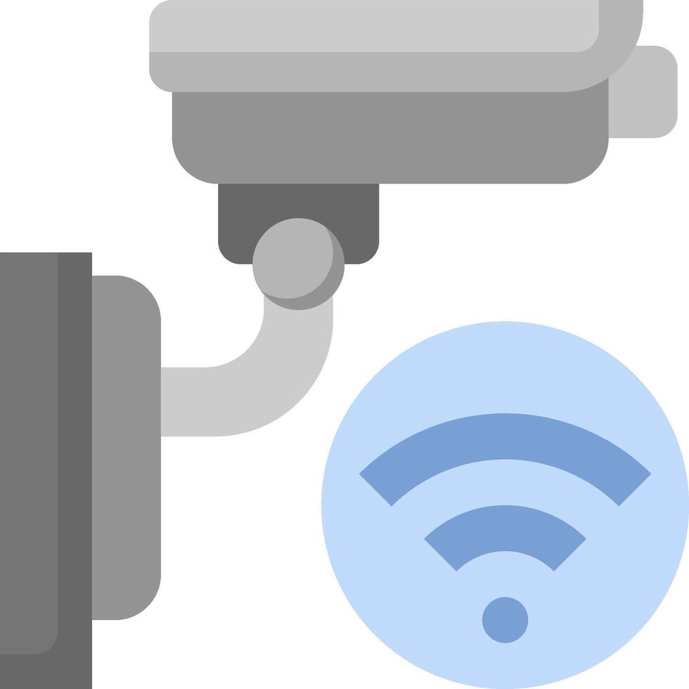 A wifi icon and a security camera vector