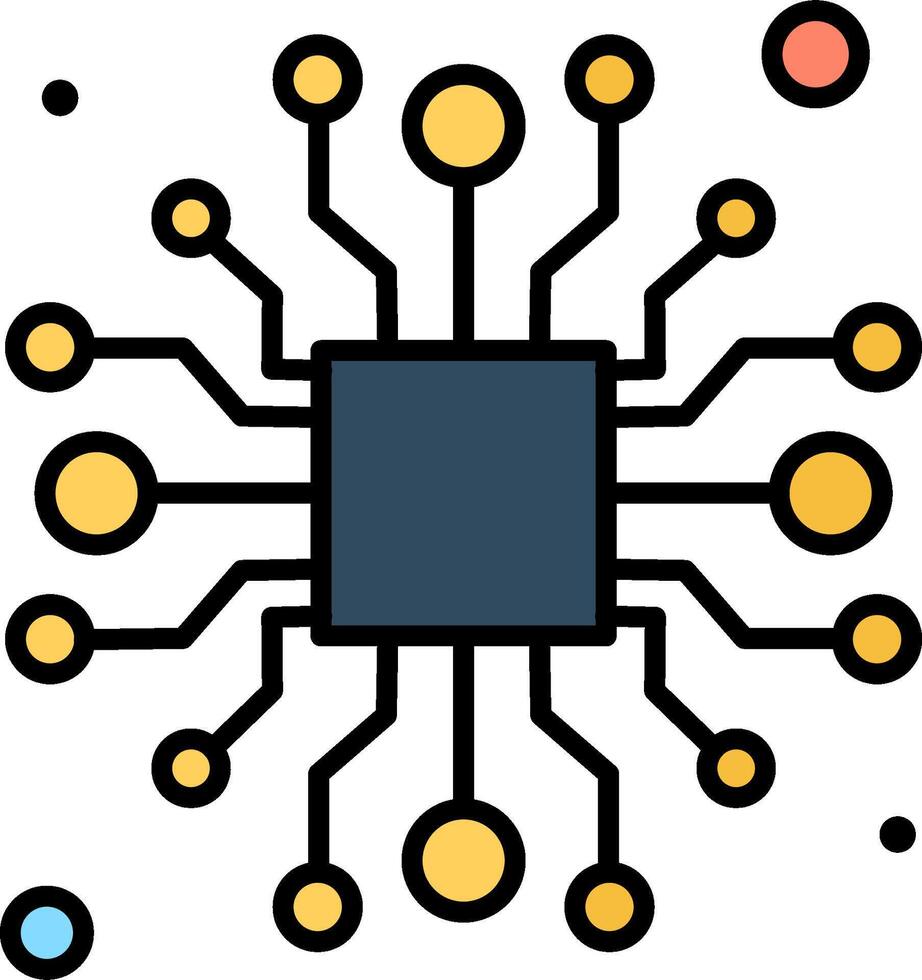 A circuit board with many dots on it vector
