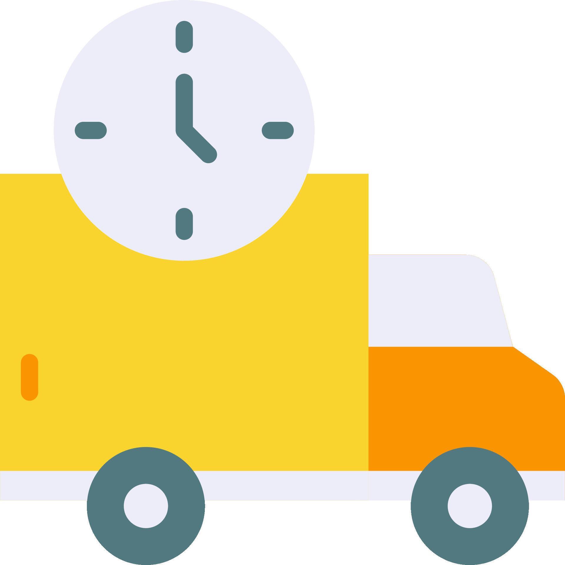A truck with a clock on top of it 51116275 Vector Art at Vecteezy
