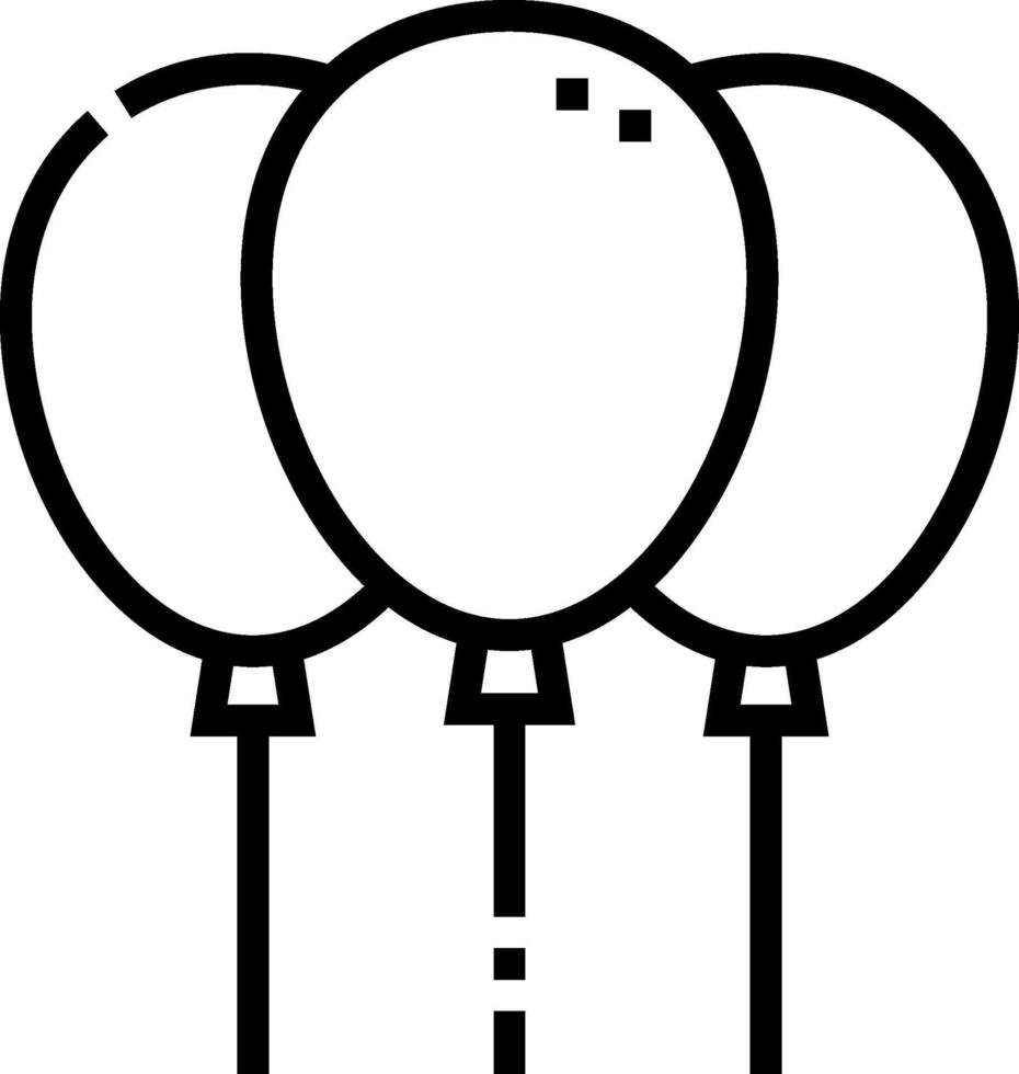 A black and white balloon outline vector