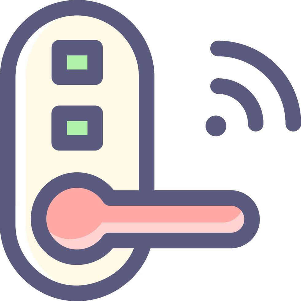 A wireless door lock icon vector