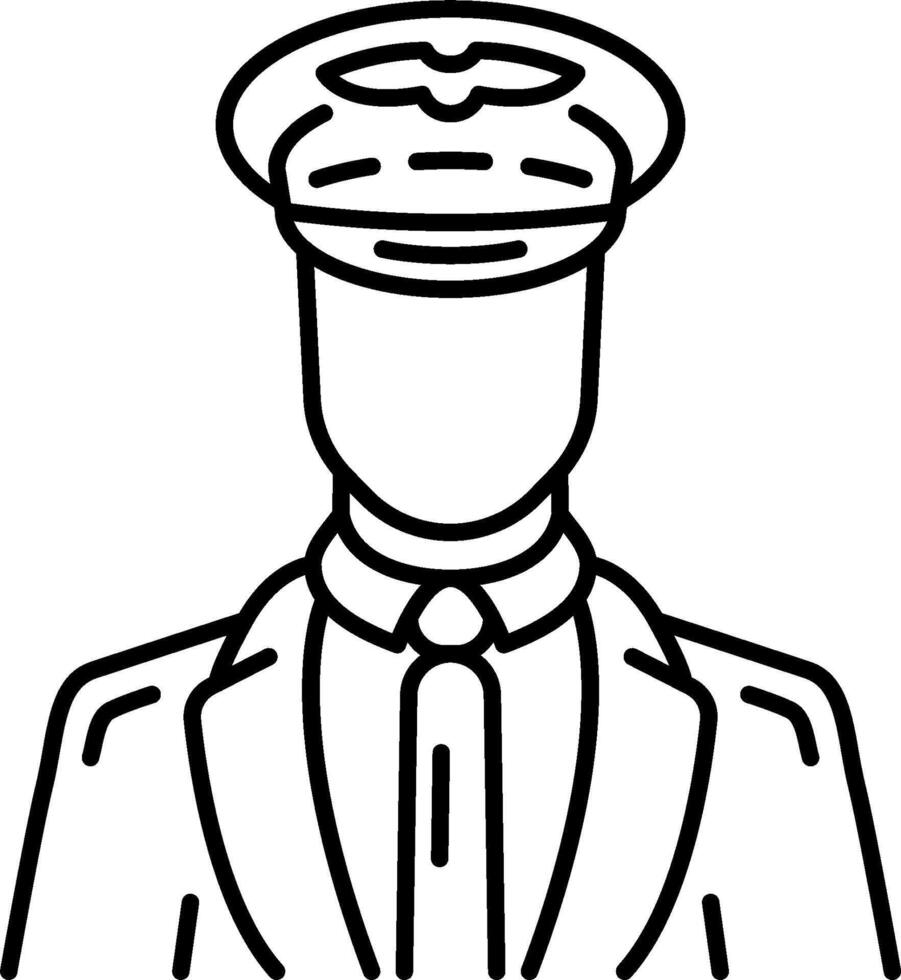 Airline pilot icon illustration vector