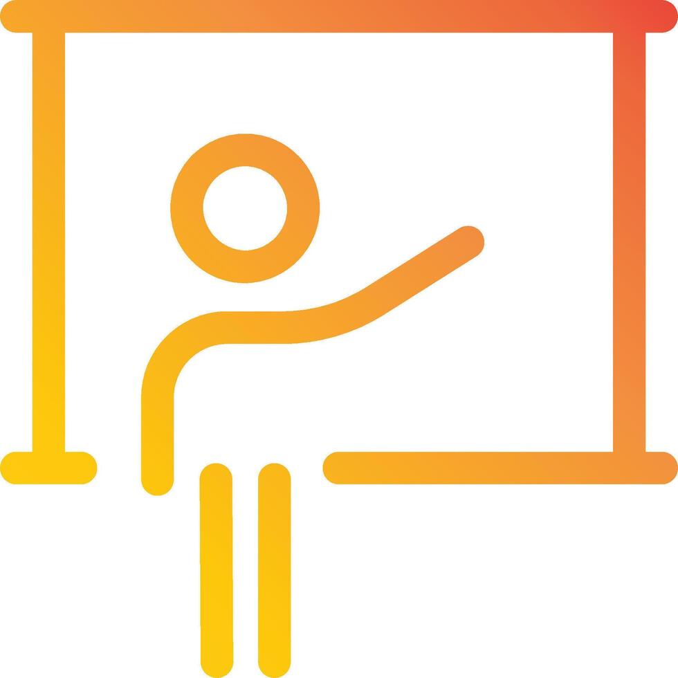 A person is pointing at a whiteboard vector