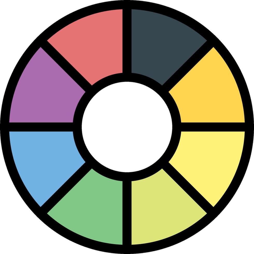 Color wheel clipart vector