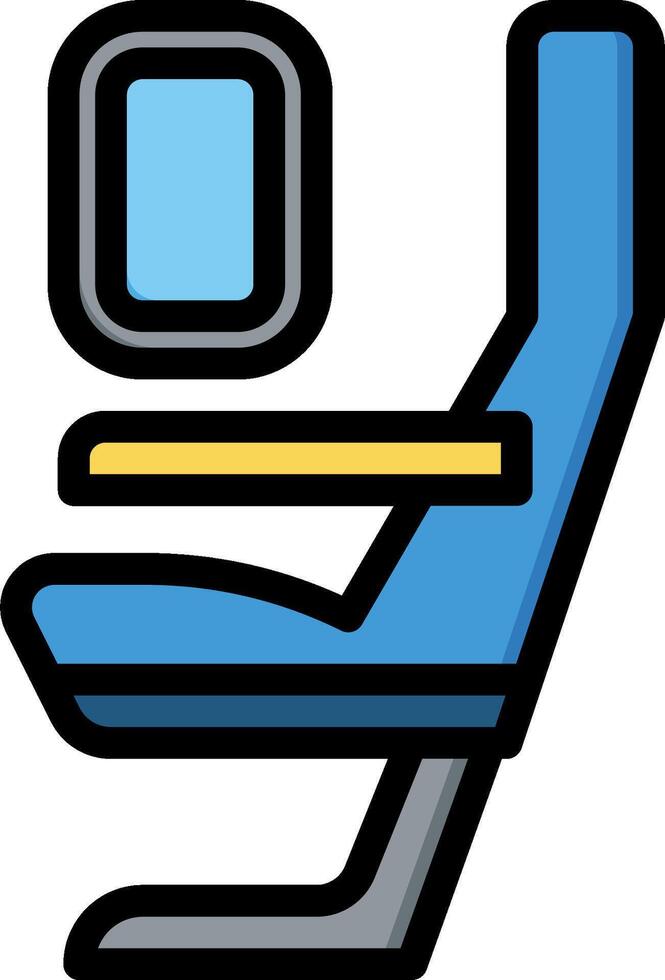 Airplane seat icon vector
