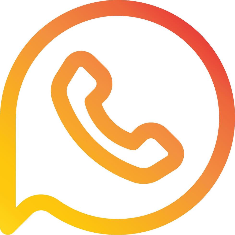 Whatsapp logo with orange and yellow colors vector