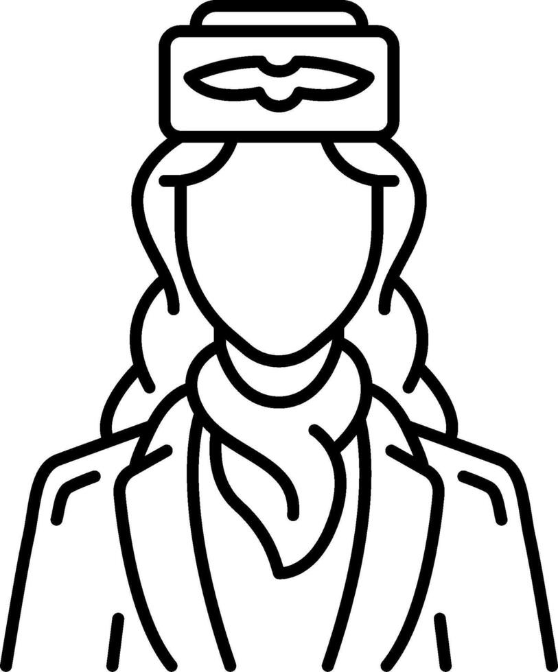 Airline worker icon illustration vector