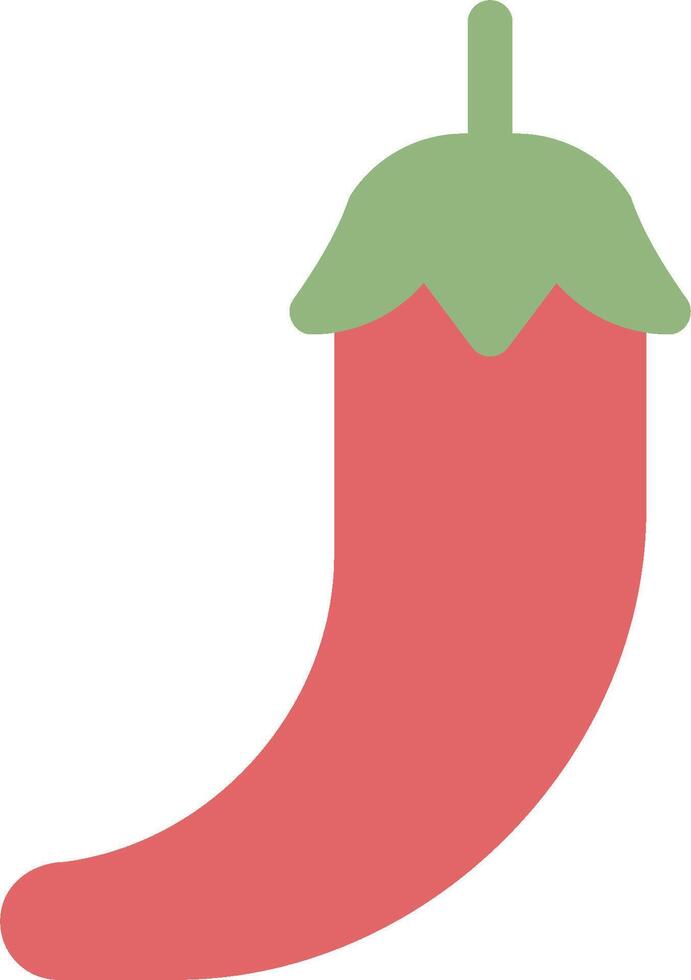 A red chili pepper icon on a white background vector